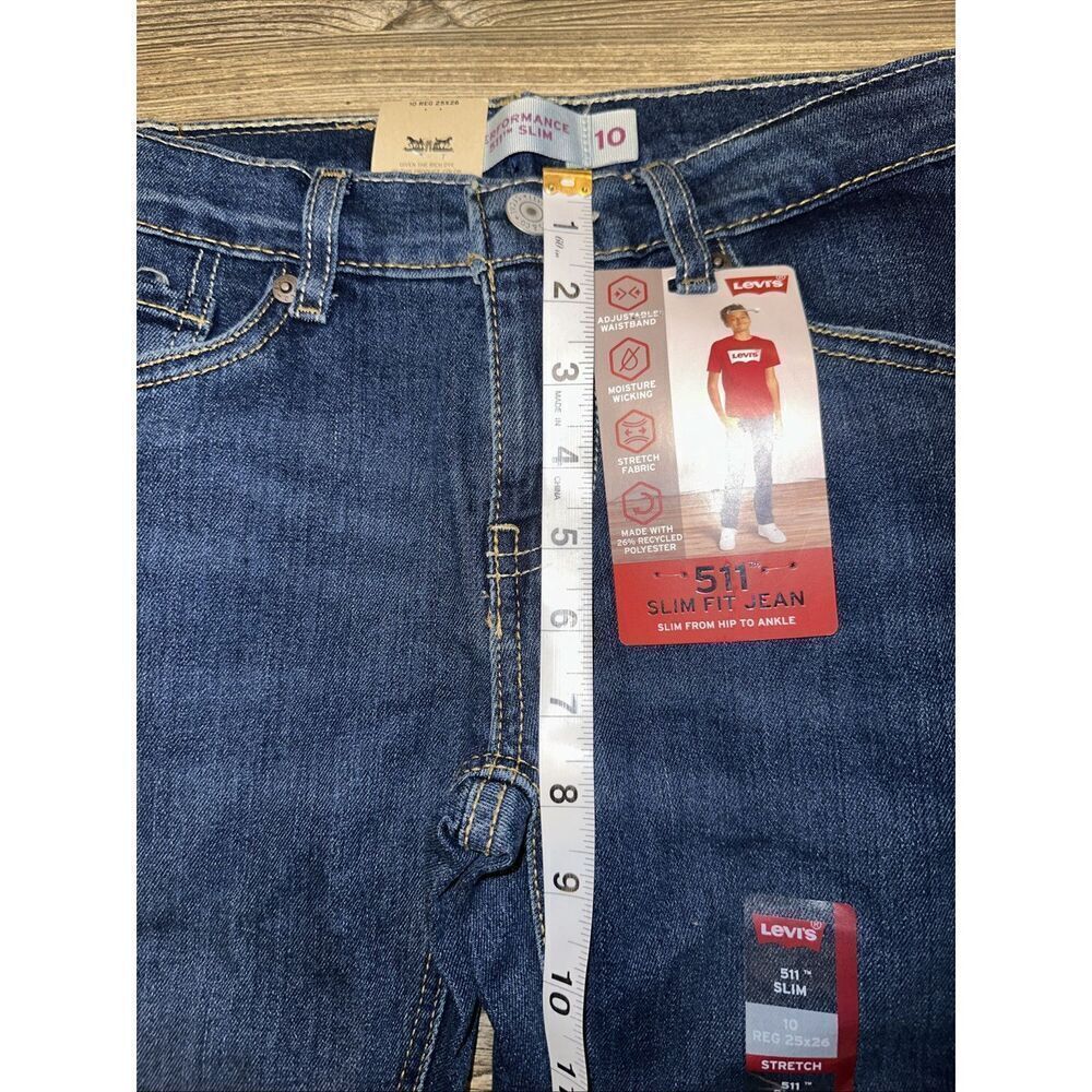 Levis 511 Slim Fit Stretch Jeans Boys 10 Reg ADJUSTABLE 25x26. NWT. E - Picture 7 of 9